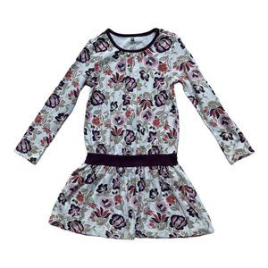 Tea Collection Long Sleeve Drop Waist Floral Dress Size Kid's 7